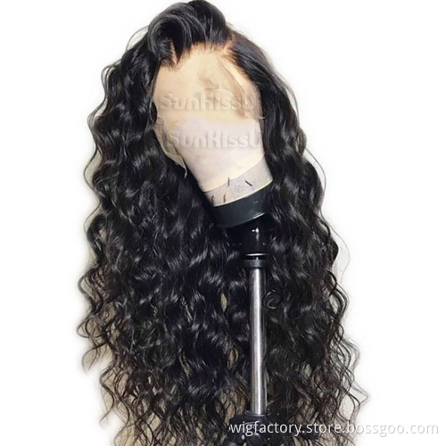 Factory wholesale virgin vendors lace front wig,100% human hair wig, 180% density peruvian lace front wigs natural curly